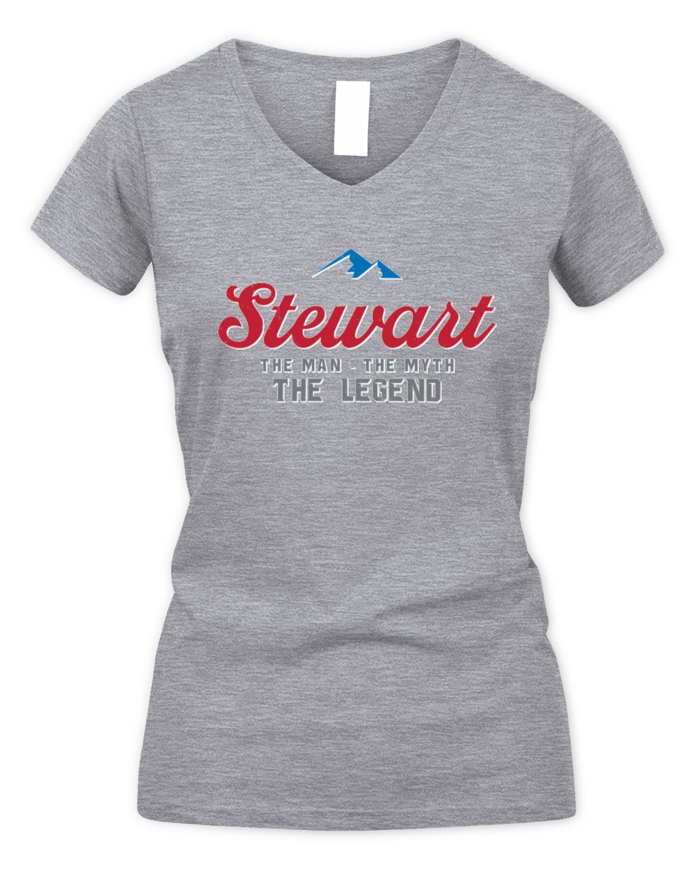 The Man The Myth The Legend Coors Light Beer T-Shirt STEWART M1-S84 / Women's V-Neck T-Shirt / sport grey