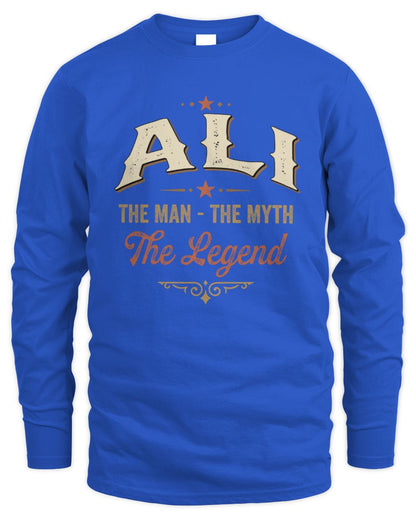 I'm Name I'm Not Rude I Just Have The Balls Funny T-Shirt ALI M1-77 / Men's Long Sleeved T-Shirt / royal