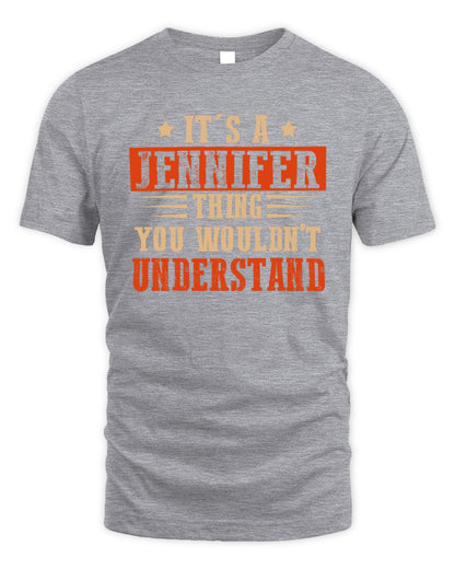 It's a Name Thing Personalized Funny Shirt JENNIFER M1-51 / Unisex Standard T-Shirt / sport grey