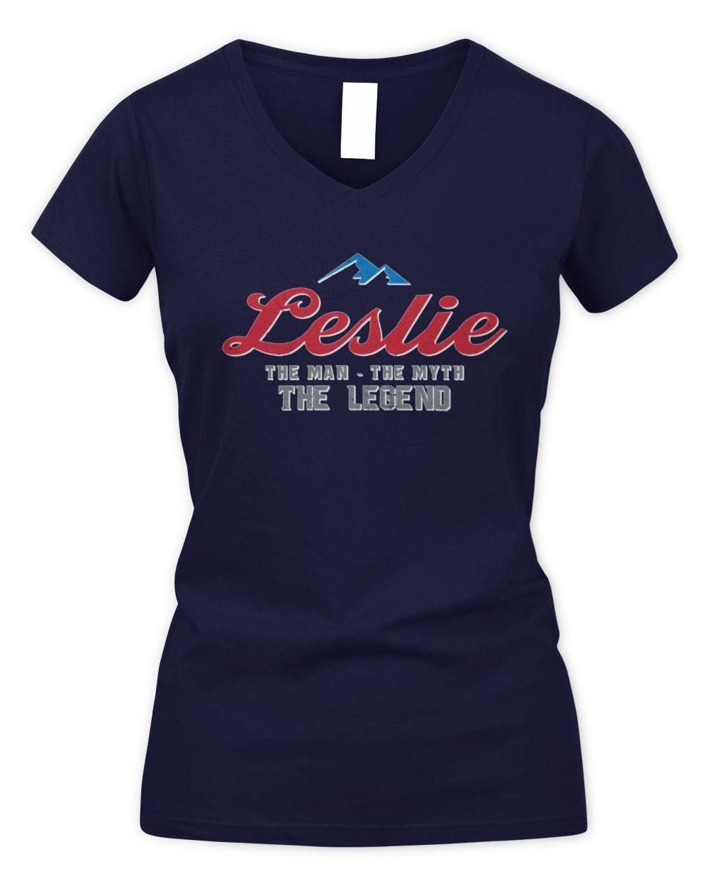 The Man The Myth The Legend Coors Light Beer T-Shirt LESLIE M1-S84 / Women's V-Neck T-Shirt / navy