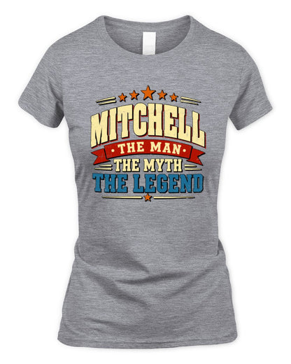 The Man The Myth The Legend Ribbon Vintage T-Shirt MITCHELL M1-56 / Women's Standard T-Shirt / sport grey