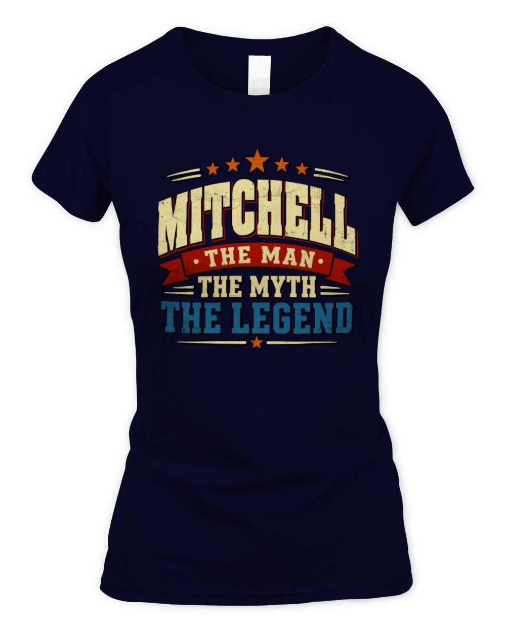 The Man The Myth The Legend Ribbon Vintage T-Shirt MITCHELL M1-56 / Women's Standard T-Shirt / navy