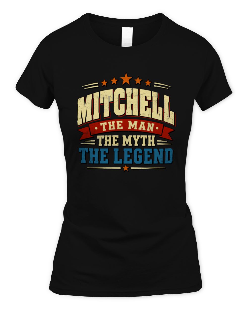 The Man The Myth The Legend Ribbon Vintage T-Shirt MITCHELL M1-56 / Women's Standard T-Shirt / black