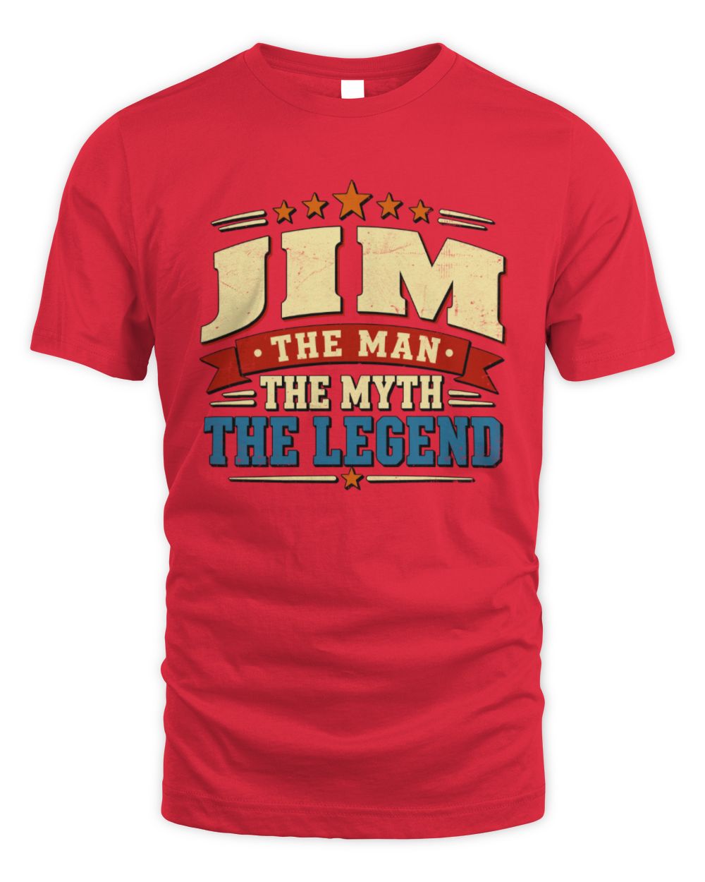 The Man The Myth The Legend Ribbon Vintage T-Shirt JIM M1-56 / Unisex Standard T-Shirt / red