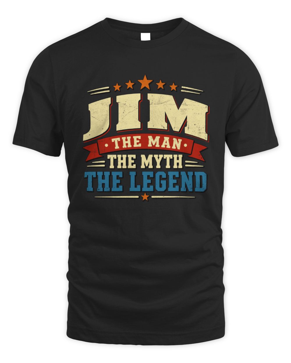 The Man The Myth The Legend Ribbon Vintage T-Shirt JIM M1-56 / Unisex Standard T-Shirt / black