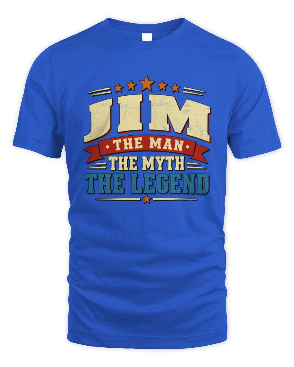 The Man The Myth The Legend Ribbon Vintage T-Shirt JIM M1-56 / Unisex Standard T-Shirt / royal
