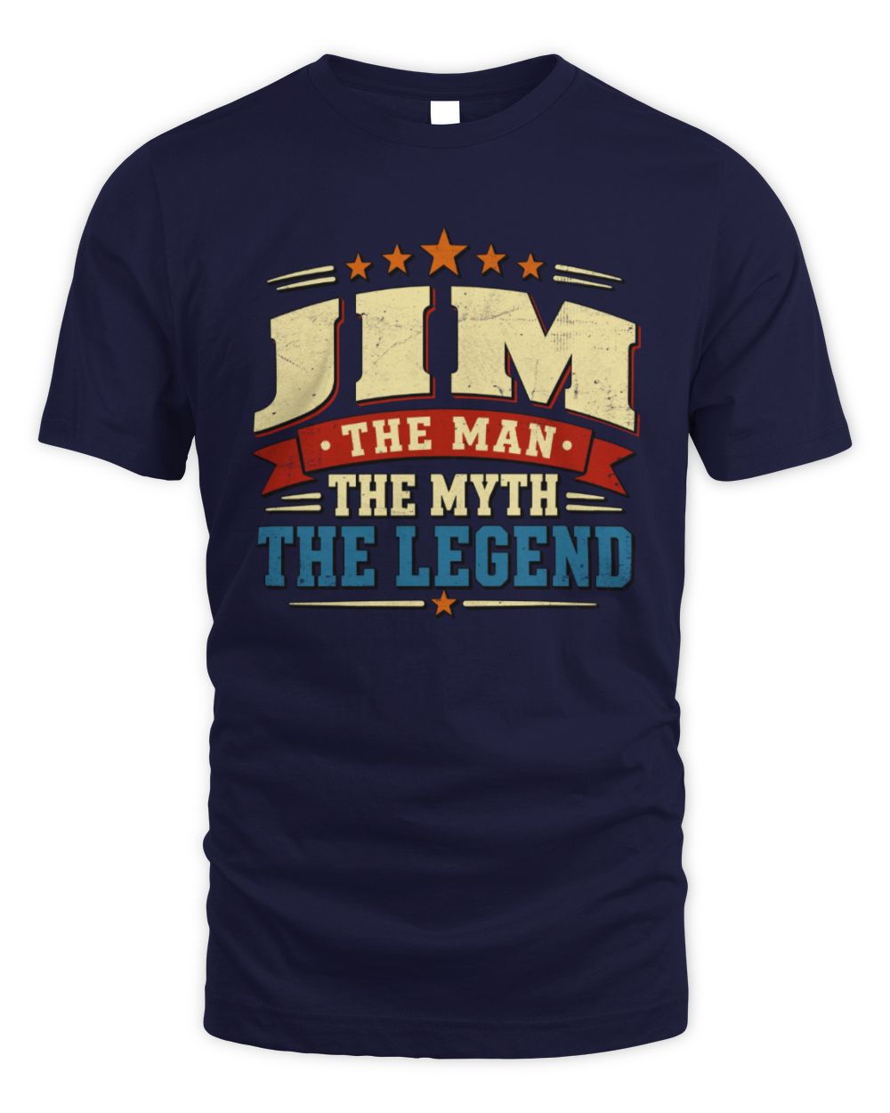 The Man The Myth The Legend Ribbon Vintage T-Shirt JIM M1-56 / Unisex Standard T-Shirt / navy