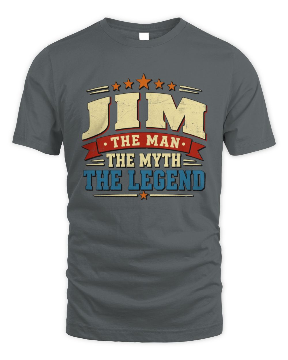 The Man The Myth The Legend Ribbon Vintage T-Shirt JIM M1-56 / Unisex Standard T-Shirt / charcoal