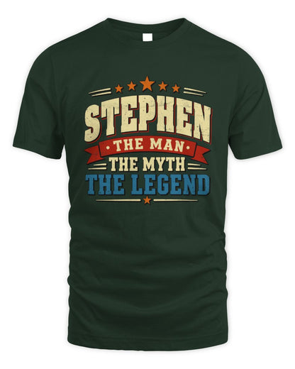 The Man The Myth The Legend Ribbon Vintage T-Shirt STEPHEN M1-56 / Unisex Standard T-Shirt / forest green