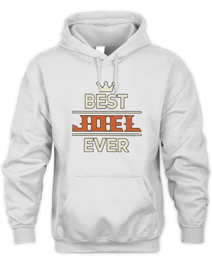 Best Your Name With Crown Shirt JOEL M1-59 / Unisex Hoodie / white
