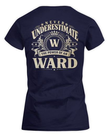 Never Underestimate Your Name Luxury Logo Shirt WARD M1-63 / Women's Standard T-Shirt / navy