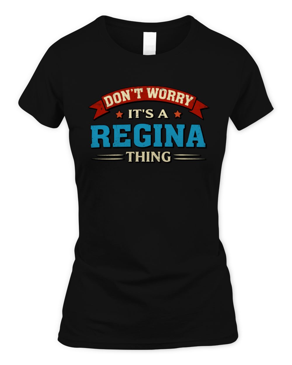 Don't Worry It's a Your Name Thing Funny Retro T-Shirt REGINA M1-57 / Women's Standard T-Shirt / black