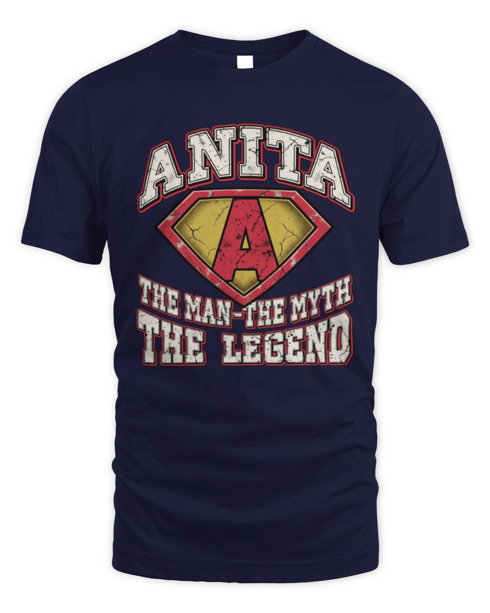 The Man The Myth The Legend Superman Graphic T-Shirt ANITA M1-74 / Unisex Standard T-Shirt / navy