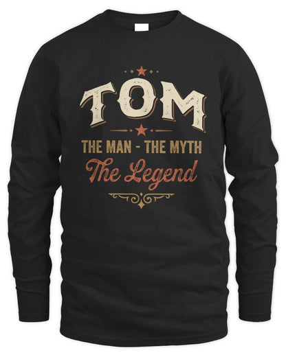I'm Name I'm Not Rude I Just Have The Balls Funny T-Shirt TOM M1-77 / Men's Long Sleeved T-Shirt / black