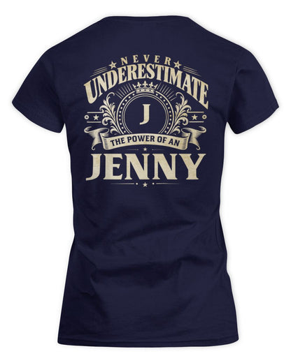 Never Underestimate Your Name Luxury Logo Shirt JENNY M1-63 / Women's Standard T-Shirt / navy