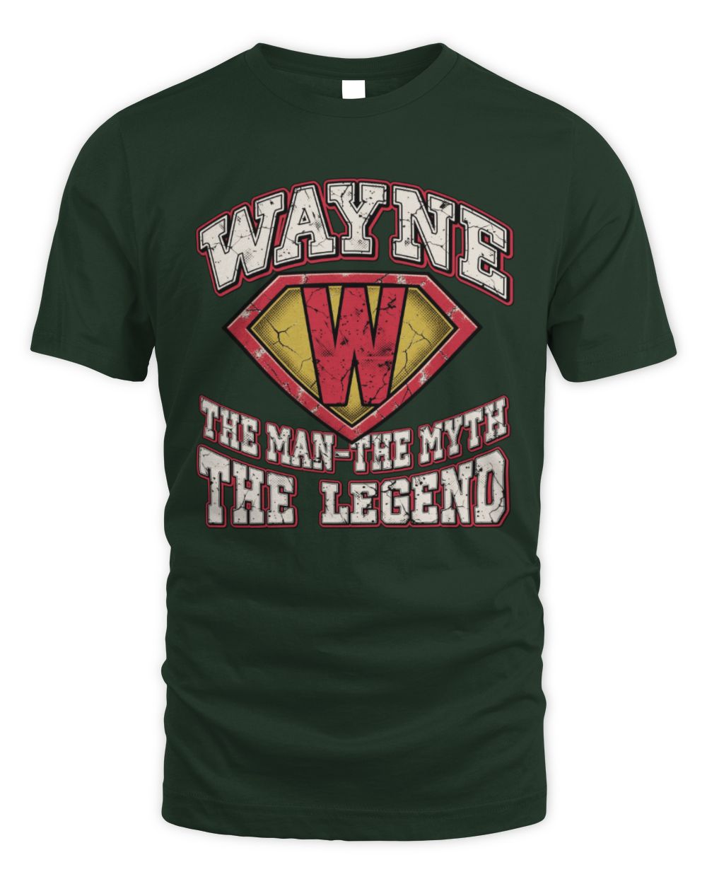 The Man The Myth The Legend Superman Graphic T-Shirt WAYNE M1-74 / Unisex Standard T-Shirt / forest green