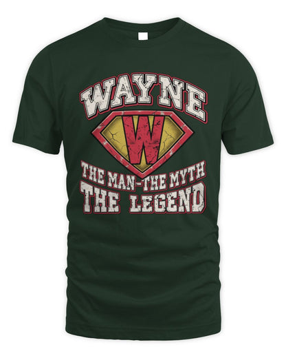 The Man The Myth The Legend Superman Graphic T-Shirt WAYNE M1-74 / Unisex Standard T-Shirt / forest green
