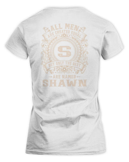 All Men Are Created Equal Cool Logo Shirt SHAWN M1-60 / Women's Standard T-Shirt / white