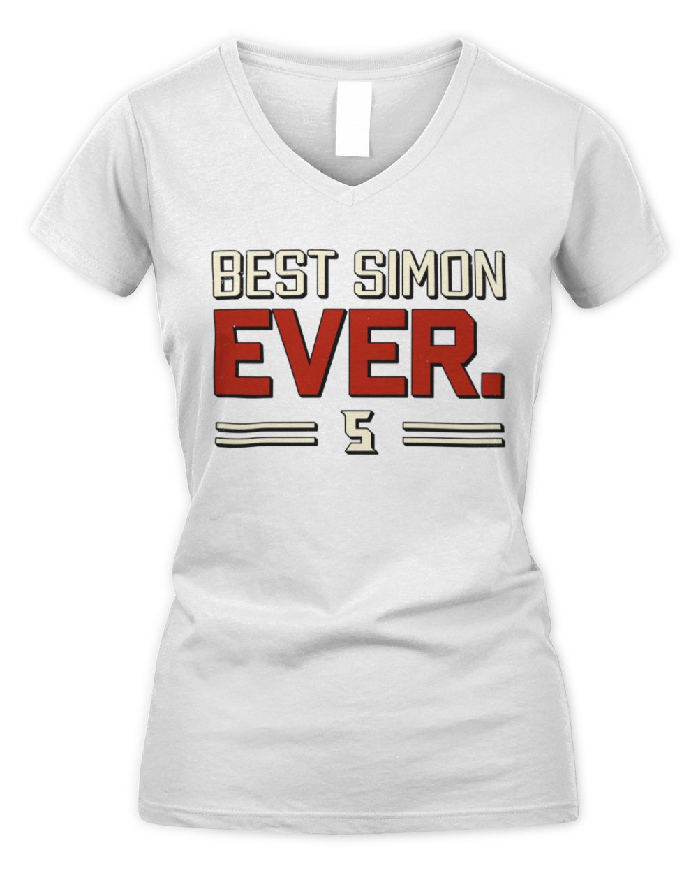 Best Your Name Ever Cool Shirt SIMON M1-58 / Women's V-Neck T-Shirt / white