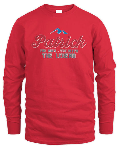 The Man The Myth The Legend Coors Light Beer T-Shirt PATRICK M1-S84 / Men's Long Sleeved T-Shirt / red