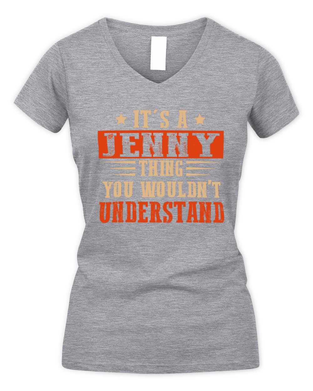 It's a Name Thing Personalized Funny Shirt JENNY M1-51 / Women's V-Neck T-Shirt / sport grey