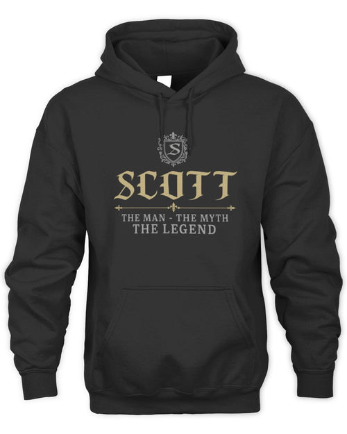 The Man The Myth The Legend Western Shirt SCOTT M1-78 / Unisex Hoodie / black
