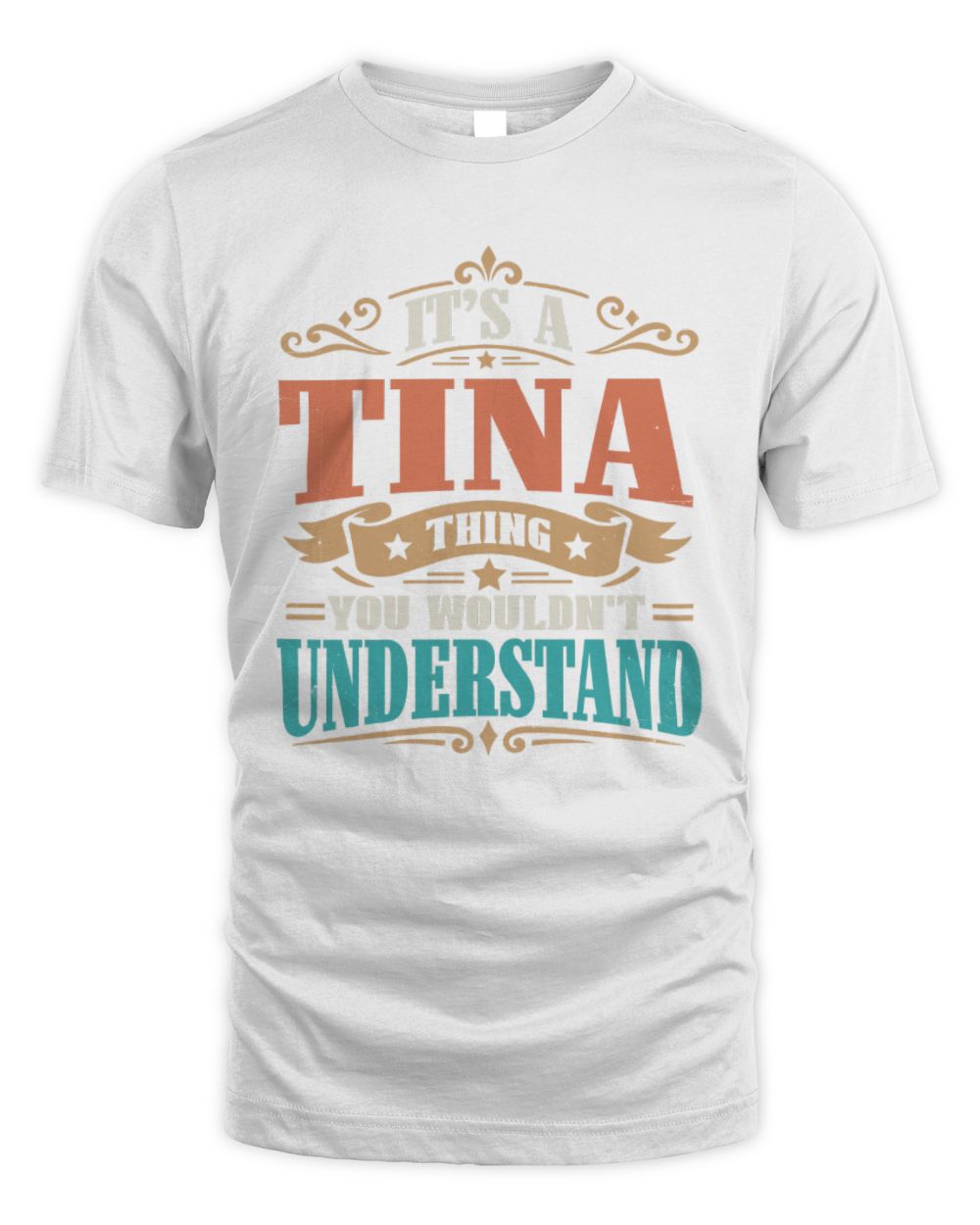 It’s a Name Thing Personalized Retro T-Shirt TINA M1-47 / Unisex Standard T-Shirt / white