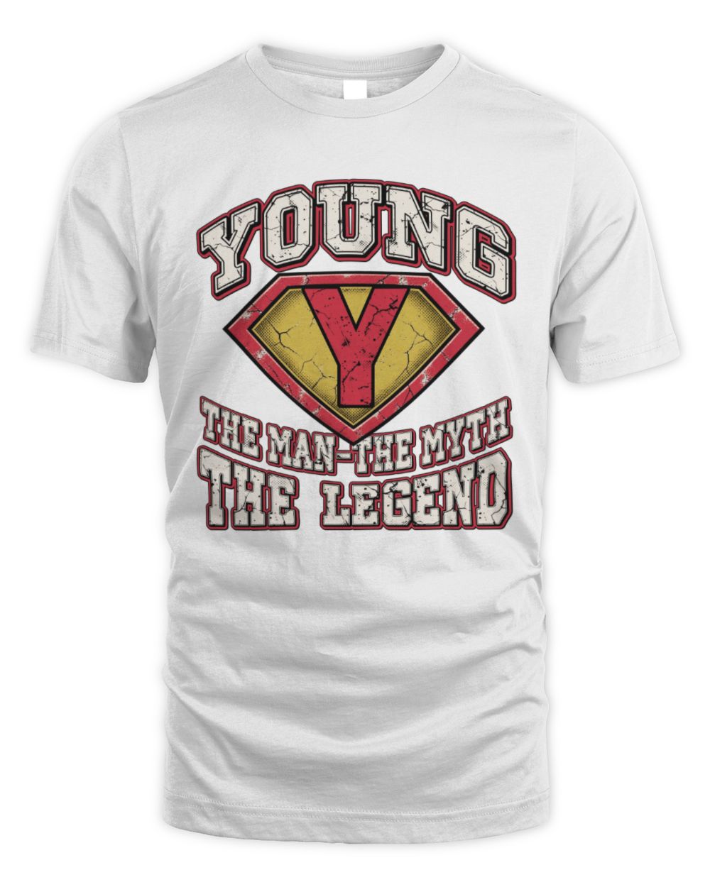 The Man The Myth The Legend Superman Graphic T-Shirt YOUNG M1-74 / Unisex Standard T-Shirt / white