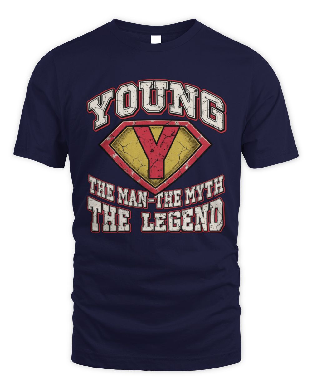 The Man The Myth The Legend Superman Graphic T-Shirt YOUNG M1-74 / Unisex Standard T-Shirt / navy