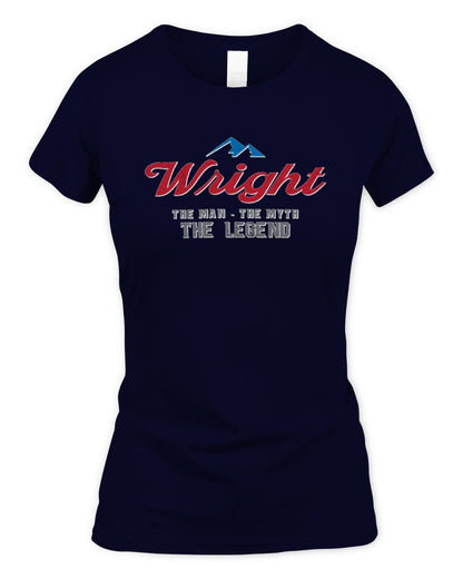The Man The Myth The Legend Coors Light Beer T-Shirt WRIGHT M1-S84 / Women's Standard T-Shirt / navy