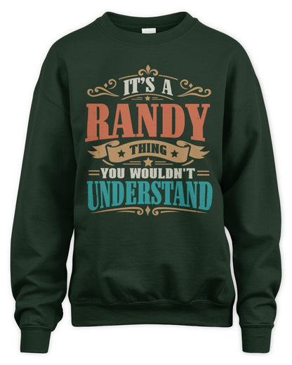 It’s a Name Thing Personalized Retro T-Shirt RANDY M1-47 / Unisex Sweatshirt / forest green