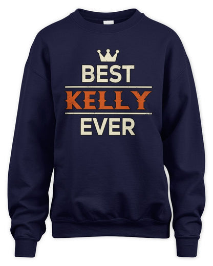 Best Your Name With Crown Shirt KELLY M1-59 / Unisex Sweatshirt / navy