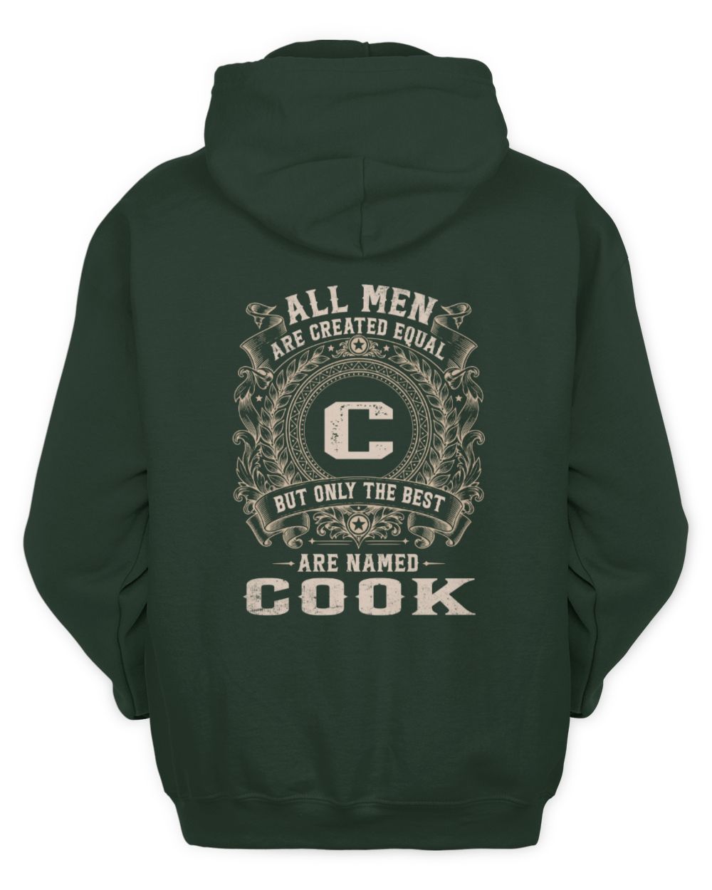 All Men Are Created Equal Cool Logo Shirt COOK M1-60 / Unisex Hoodie / forest green
