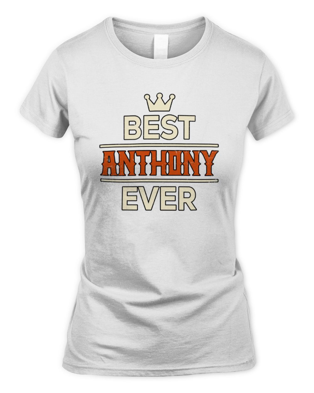 Best Your Name With Crown Shirt ANTHONY M1-59 / Women's Standard T-Shirt / white
