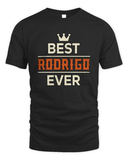 Best Your Name With Crown Shirt RODRIGO M1-59 / Unisex Standard T-Shirt / black