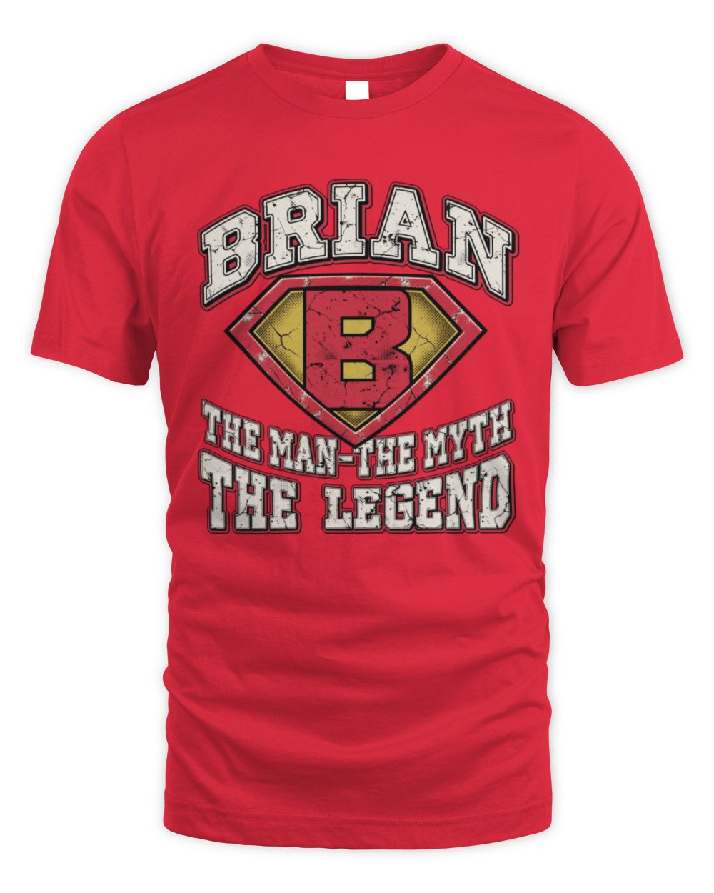 The Man The Myth The Legend Superman Graphic T-Shirt BRIAN M1-74 / Unisex Standard T-Shirt / red
