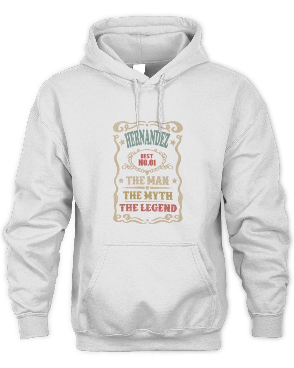 The Man The Myth The Legend Vintage Gold Wine Shirt HERNANDEZ M1-52 / Unisex Hoodie / white