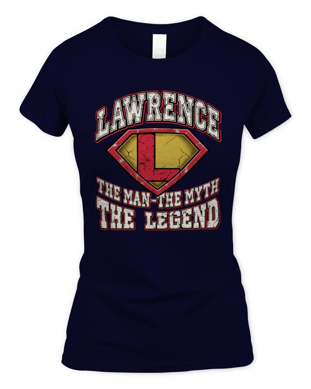 The Man The Myth The Legend Superman Graphic T-Shirt LAWRENCE M1-74 / Women's Standard T-Shirt / navy