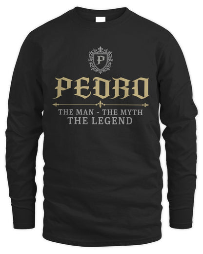 The Man The Myth The Legend Western Shirt PEDRO M1-78 / Men's Long Sleeved T-Shirt / black