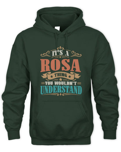 It’s a Name Thing Personalized Retro T-Shirt ROSA M1-47 / Unisex Hoodie / forest green