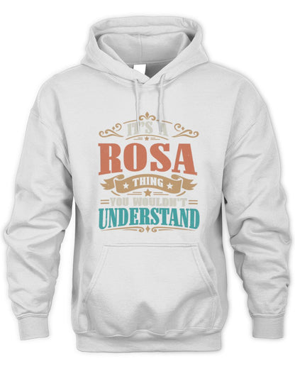 It’s a Name Thing Personalized Retro T-Shirt ROSA M1-47 / Unisex Hoodie / white