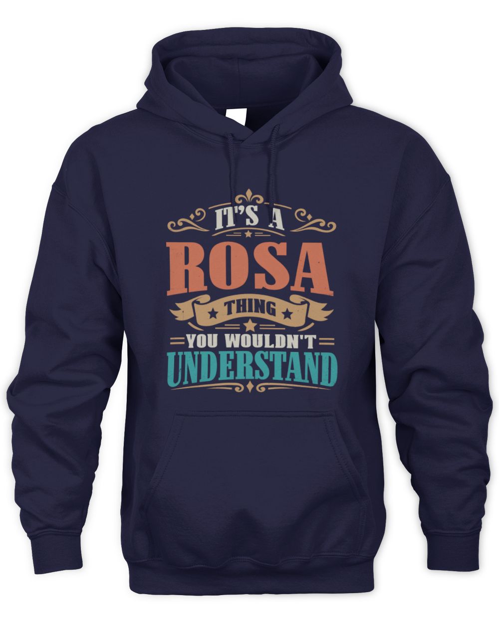 It’s a Name Thing Personalized Retro T-Shirt ROSA M1-47 / Unisex Hoodie / navy