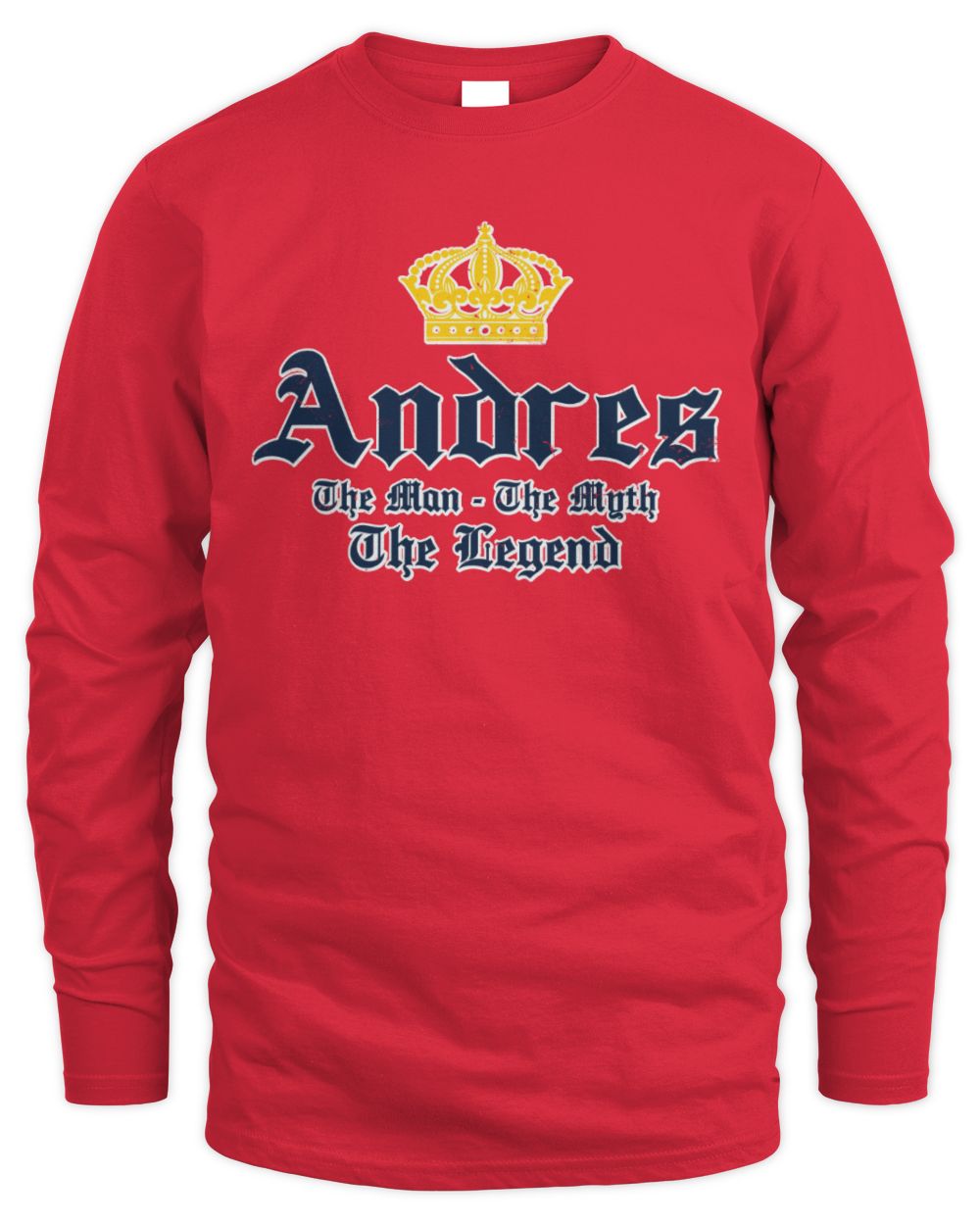 The Man The Myth The Legend Corona Beer T-Shirt ANDRES M1-S83 / Men's Long Sleeved T-Shirt / red