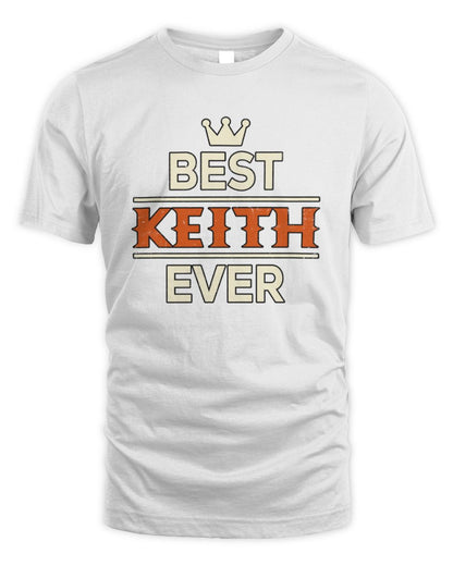 Best Your Name With Crown Shirt KEITH M1-59 / Unisex Standard T-Shirt / white