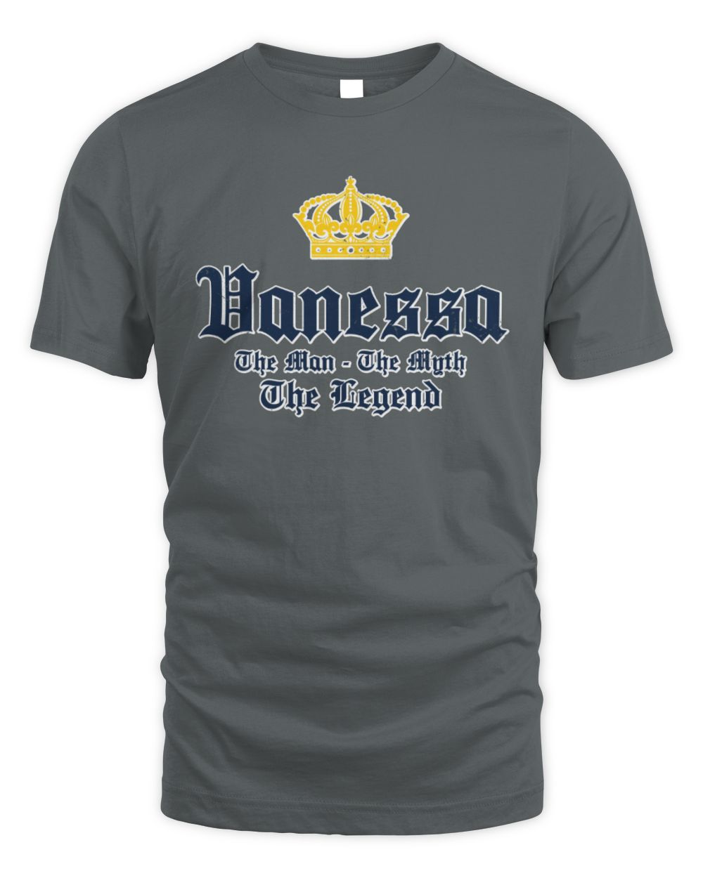 The Man The Myth The Legend Corona Beer T-Shirt VANESSA M1-S83 / Unisex Standard T-Shirt / charcoal