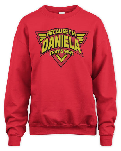 Because I'm Name That's Why Red and Yellow Logo Graphic T-Shirt DANIELA M1-75 / Unisex Sweatshirt / red