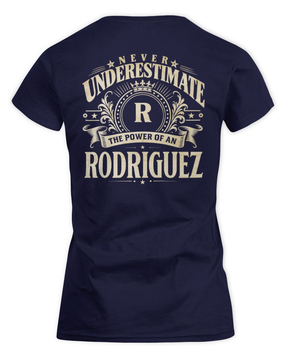 Never Underestimate Your Name Luxury Logo Shirt RODRIGUEZ M1-63 / Women's Standard T-Shirt / navy