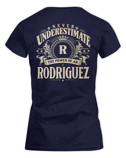 Never Underestimate Your Name Luxury Logo Shirt RODRIGUEZ M1-63 / Women's Standard T-Shirt / navy