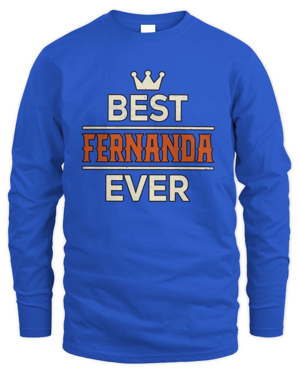 Best Your Name With Crown Shirt FERNANDA M1-59 / Men's Long Sleeved T-Shirt / royal