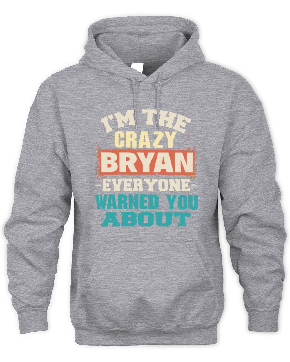 I'm the Crazy One Everyone Warned You About Retro Graphic T-Shirt BRYAN M1-70 / Unisex Hoodie / sport grey
